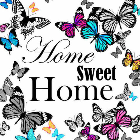 Diamond Painting Home Sweet Home Butterflies - OLOEE