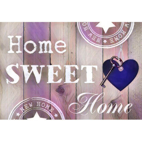 Diamond Painting Home Sweet Home Purple - OLOEE