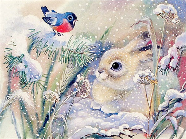Diamond Painting Winter Rabbit - OLOEE