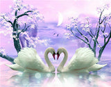 Diamond Painting 5D Swans Love - OLOEE