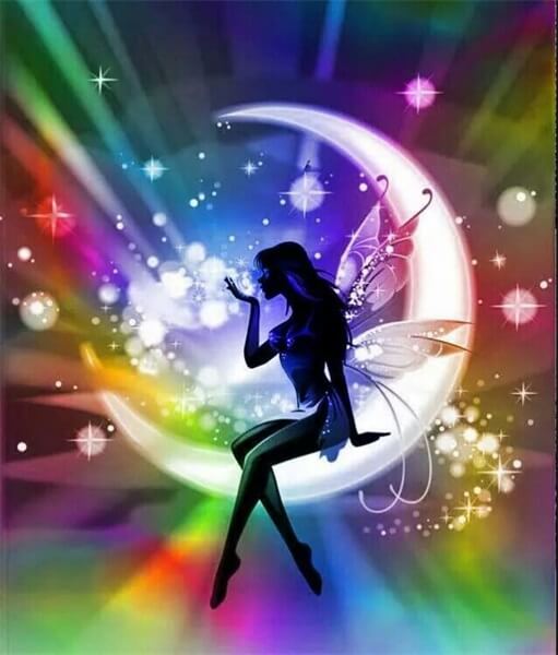 Diamond Painting Colorful Moon Fairy - OLOEE