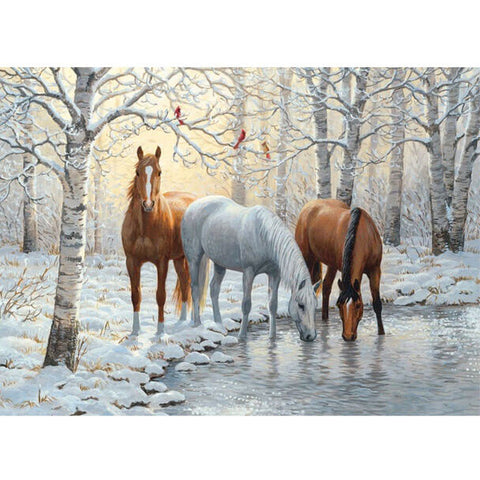 Diamond Painting Horses In Winter - OLOEE
