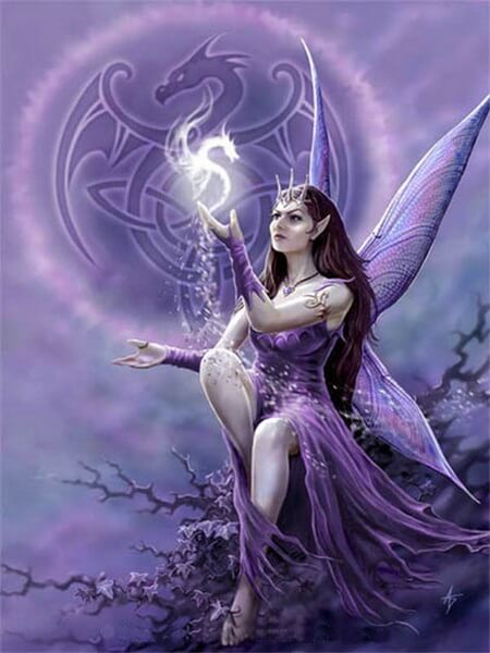 Diamond Painting Purple Dragon Fairy - OLOEE
