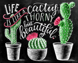 Diamond Painting Life Is Like A Cactus - OLOEE