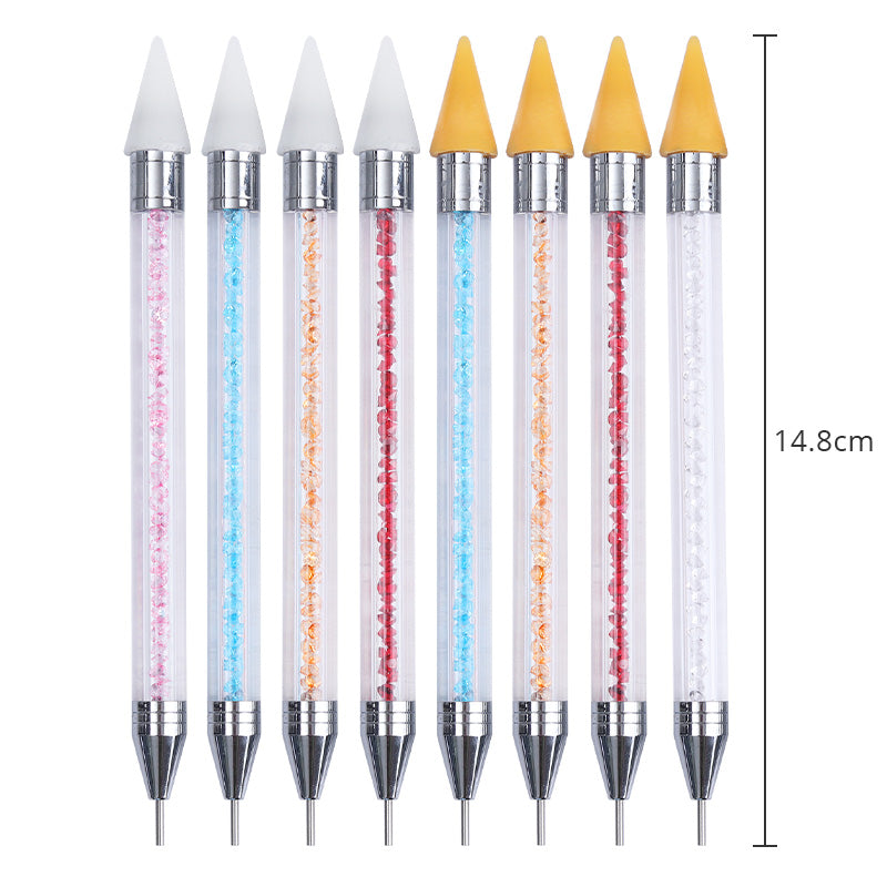 34 Pcs Diamond Painting Pens Kit, 2 Pcs Refillable Wax Pen with 34 Pcs Wax,  Rota