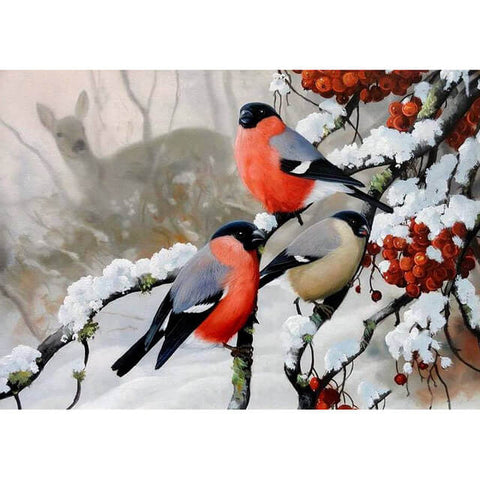 Diamond Painting Winter Birds - OLOEE