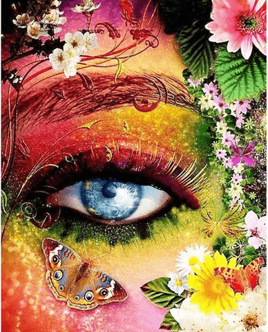 Diamond Painting Floral Eye - OLOEE