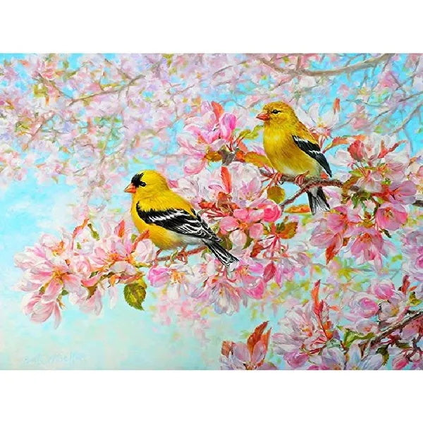 Goldfinches On the Tree
