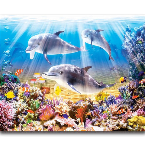 Diamond Painting Tropical Sea Dolphin - OLOEE