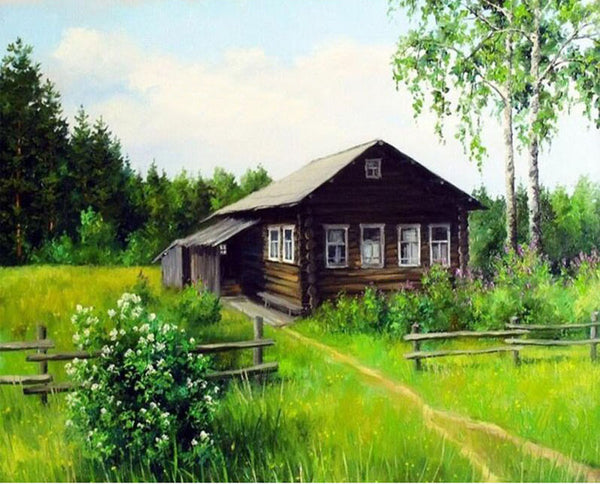 Diamond Painting Garden and Old Cottage - OLOEE