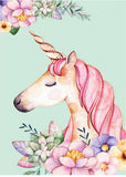Diamond Painting Floral Unicorn - OLOEE