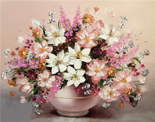 Flowers Vase, 5D Diamond Painting Kits