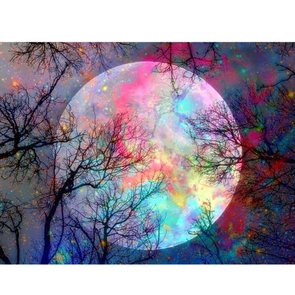 Diamond Painting Colorful Forest Moon - OLOEE
