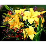 Diamond Painting Yellow Lilies Flower - OLOEE