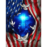 Jesus Lion American Flag