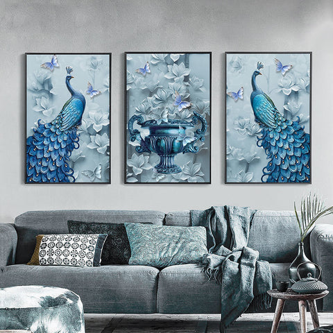 Diamond Painting 3PCS Butterfly & Peacock - OLOEE