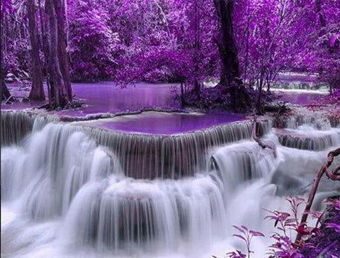 Diamond Painting Purple Waterfall - OLOEE