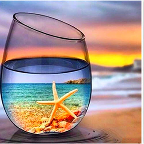Diamond Painting Summer Beach Glass - OLOEE