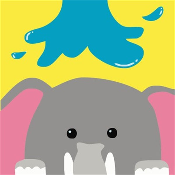 Diamond Painting Cartoon Water Elephant - OLOEE