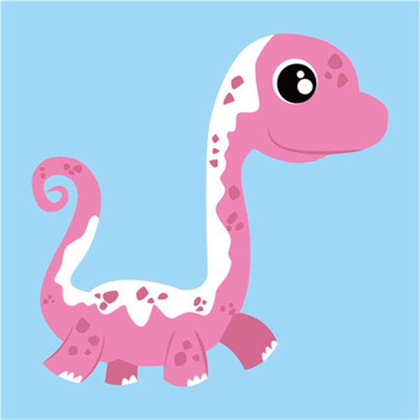 Diamond Painting Cartoon Pink Dinosaur - OLOEE