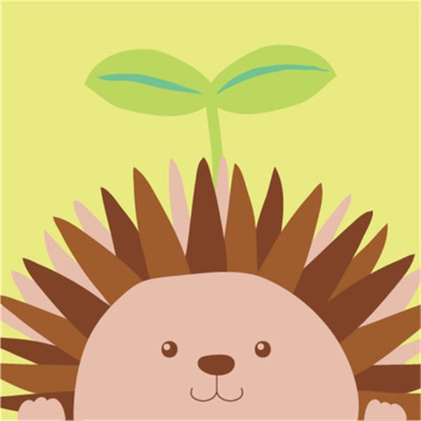 Diamond Painting Cartoon Leaf Hedgehog - OLOEE