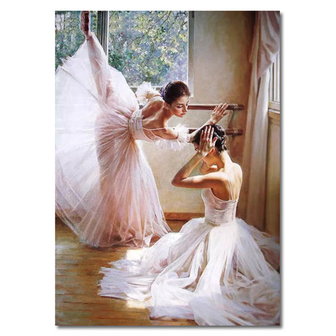 Two Girls Practicing Dance