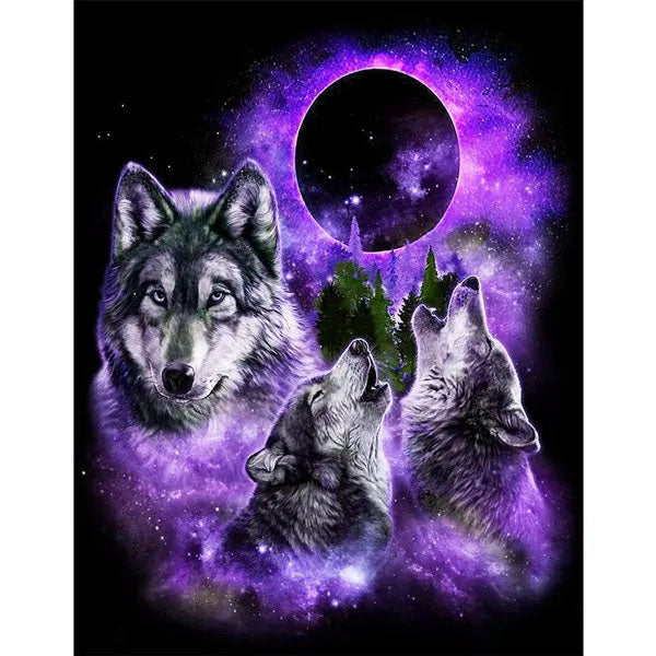 Wolves Mystical Night