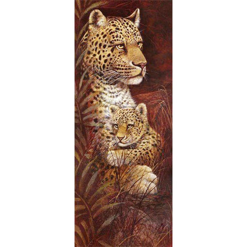 Diamond Painting Leopard Maternal Love - OLOEE