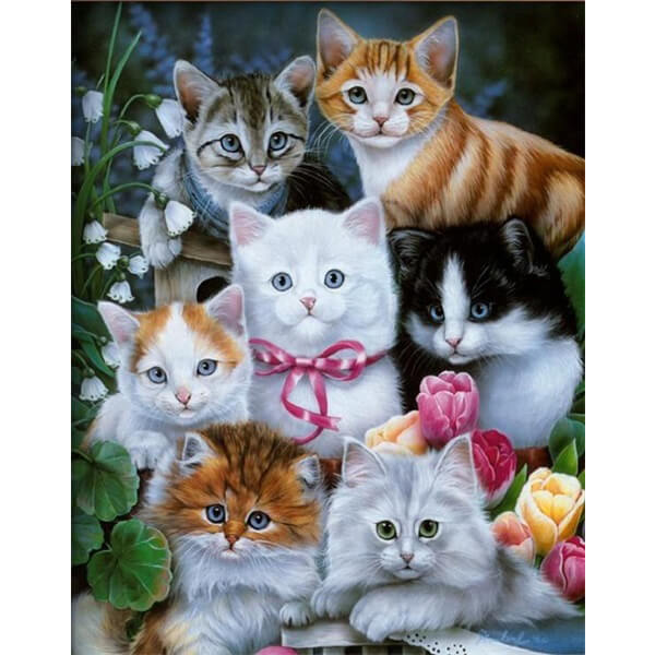 Diamond Painting Cats And Kittens - OLOEE