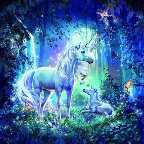 Diamond Painting Unicorn and Fairies - OLOEE