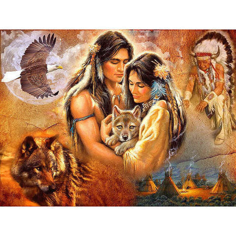 Diamond Painting Native American Couple - OLOEE