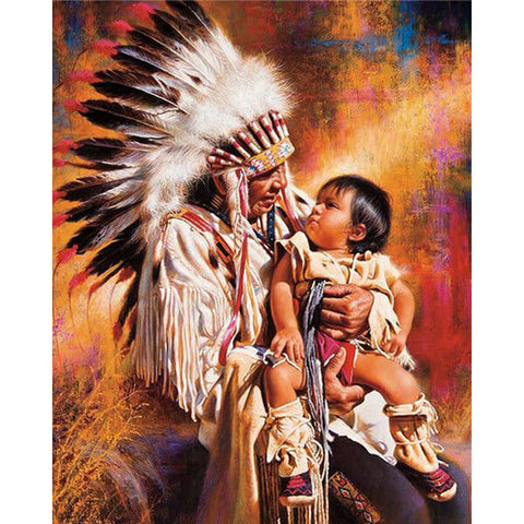 Diamond Painting Native Indian Chief - OLOEE