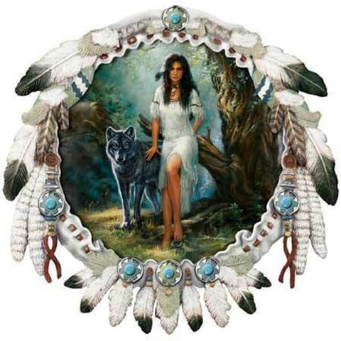 Diamond Painting Indian Girl Dreamcatcher - OLOEE