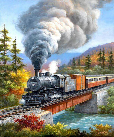 Diamond Painting Steam Train - OLOEE