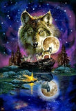 Diamond Painting Wolf Full Moon - OLOEE