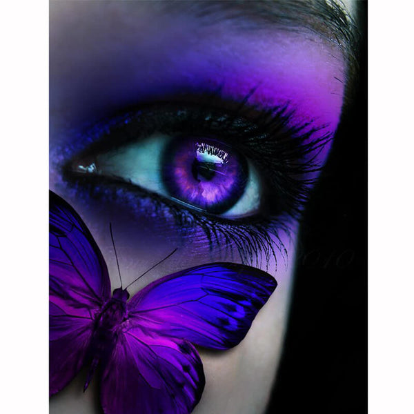 Diamond Painting Purple Butterfly Eye - OLOEE