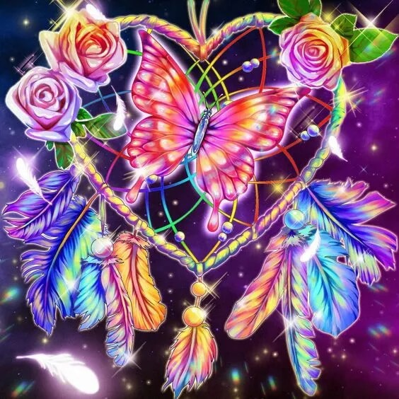 Heart Butterfly Dreamcatcher