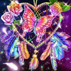 Dragonfly Rainbow Dream Catcher – Diamond Painting