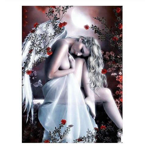 Angel With Roses