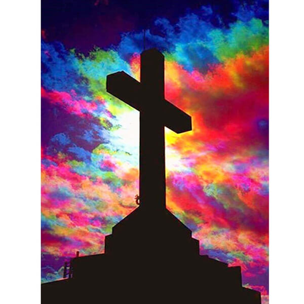 Colorful Clouds Cross