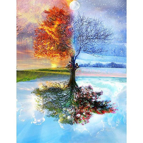 Diamond Painting 4 Seasons Tree - OLOEE