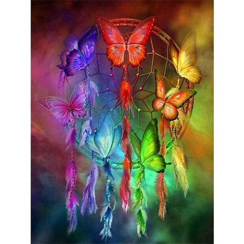 Diamond Painting Colorful Butterfly Dreamcatcher - OLOEE