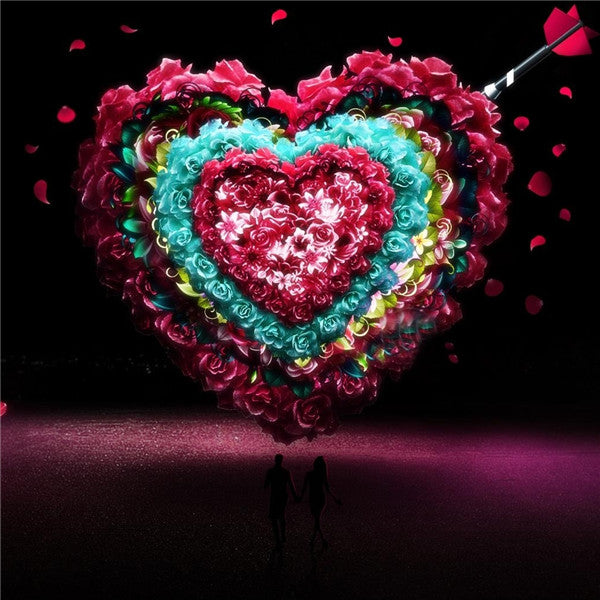 Diamond Painting Heart Rose - OLOEE