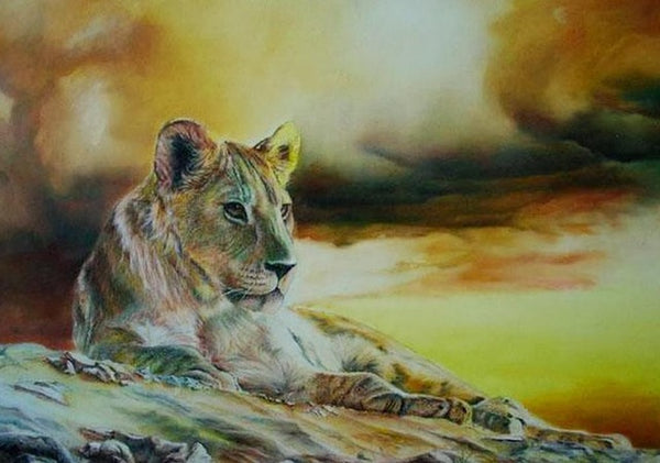 Diamond Painting Relaxed Lion - OLOEE