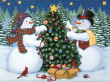 Diamond Painting Snowman Decorate Christmas Tree - OLOEE