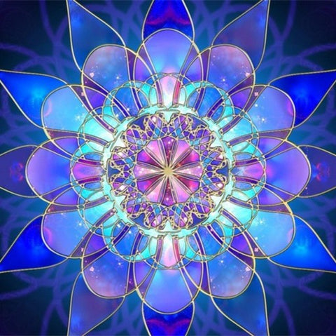 5D Diamond Painting Multi Colored Swirls Mandala Kit
